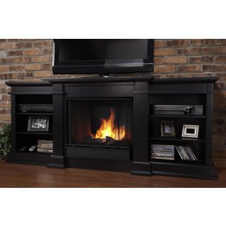 Real Flame Black Fresno Gel Fireplace