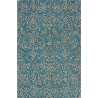 Nuloom Handmade Parisian Blue Wool Rug (83 X 11)