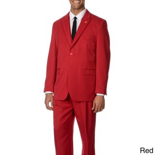 Don Mart Clothes Falcone Mens Single Breasted 3 piece Vested Suit Red Size 38R