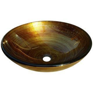Gold/ Orange Glass Sink Bowl