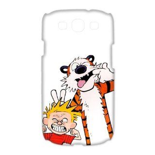 Custom Calvin and Hobbes 3D Cover Case for Samsung Galaxy S3 III i9300 LSM 729 Cell Phones & Accessories