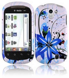 Blue Splash Hard Case Cover for LG Doubleplay C729 Cell Phones & Accessories