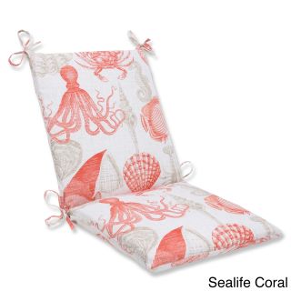 Pillow Perfect Sealife Squared Corners Outdoor Chair Cushion