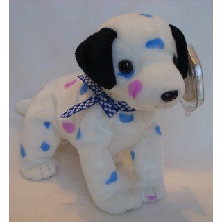 TY Beanie Baby   DIZZY the Dalmatian (black spots, black ears & red collar) Toys & Games