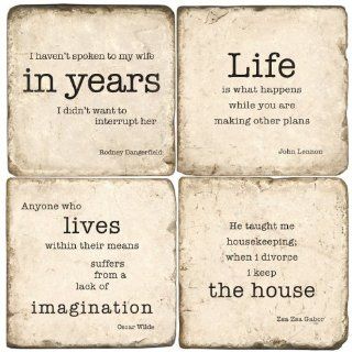 Funny Quotes Drink Coasters Kitchen & Dining