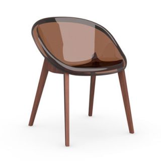 Calligaris Bloom Slant Leg Chair CS/1389_P Seat Color Transparent Amber, Fra