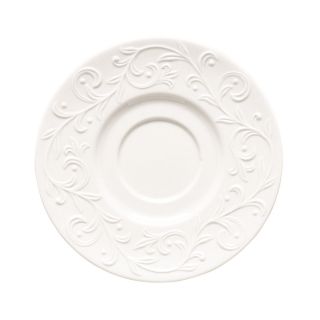 Lenox Opal Innocence Carved Vine Motif White Porcelain Saucer