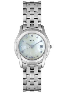 Gucci YA055501  Watches,Womens 5505 Diamond Stainless Steel, Luxury Gucci Quartz Watches