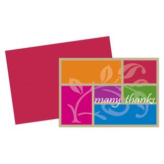 Color Blocks Thank You Note Cards (24 Count)