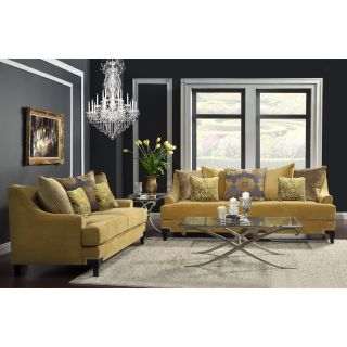 Furniture Of America Visconti 2 piece Premium Fabric Sofa And Loveseat Set