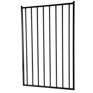 Black Steel Fence Gate (Common 60 in x 42 in; Actual 58 in x 39 in)