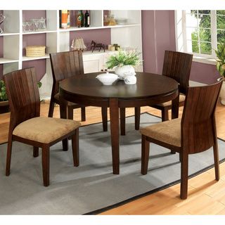 Furniture Of America Furniture Of America Dustin Round 42 inch Walnut 5 piece Dining Set Walnut Size 5 Piece Sets