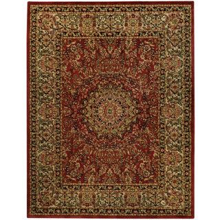 Pasha Collection Medallion Traditional Red Area Rug (53 X 611)