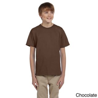 Fruit Of The Loom Fruit Of The Loom Youth Boys Heavy Cotton Hd T shirt Brown Size L (14 16)