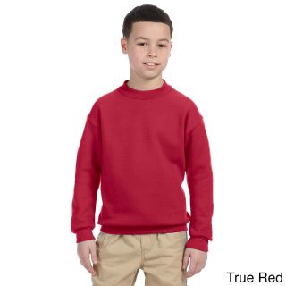 Jerzees Youth Super Sweats Nublend Fleece Long Sleeve T shirt Red Size L (14 16)