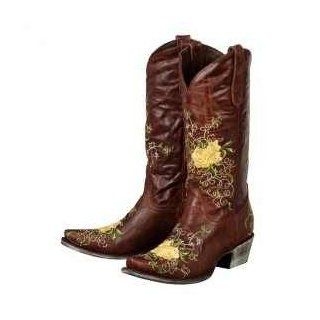 Lane Boots Brandy Chocolate Leather Fashion Cowgirl Boots Shoes