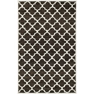 Safavieh Handmade Precious Charcoal Polyester/ Wool Area Rug (4 X 6)