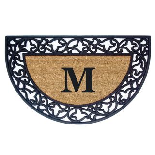 Wrought Iron Monogrammed Rubber/ Coir Door Mat (110 X 3 Half Moon)