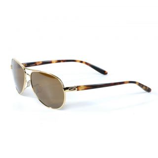 Oakley Womens Feedback Sunglasses In Gold With Tungsten Irid Lenses