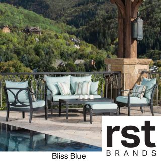 Rst Brands Astoria 5 piece Love And Club Chair Seating Set Blue Size 5 Piece Sets