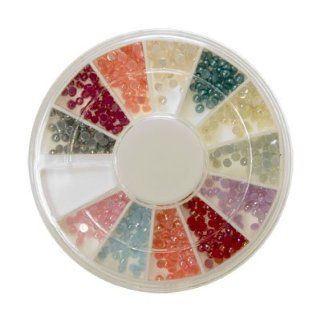 Nail Art Pearl Wheel   2mm Pearl Round 12 Colours 600psc  Nail Files And Buffers  Beauty