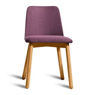 Blu Dot Chip Dining Chair CH1 CHR Finish White Oak, Upholstery Purple