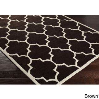 Hand tufted Crystal Moroccan Cambridge Wool Area Rug (76 X 96)