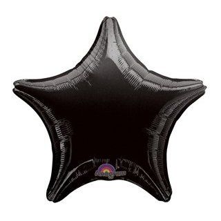 BLACK STAR (1) 19" Bright METALLIC Shiny MYLAR Balloon Health & Personal Care