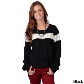 Journee Collection Womens Long sleeve Striped Crew neck Sweater