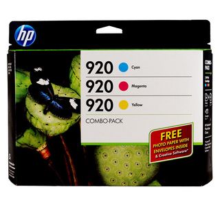 Hp 920 Cyan, Magenta And Yellow Ink Cartridges (pack Of 3)