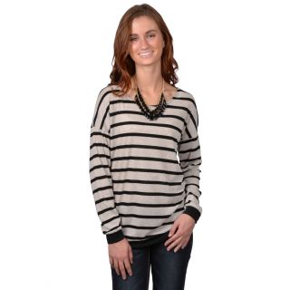 Journee Collection Juniors Striped Long sleeve Top With No Lining