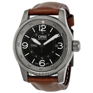 Oris Big Crown Timer Black Dial Brown Leather Automatic Mens Watch 735 7660 4264LS Oris Watches