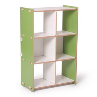 Sprout 6 Shelf Cubby CUB6001 Color Green Sides, White Shelves