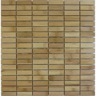 Harvest Bamboo Mosaics Light Columbian Roast Stacked Tile