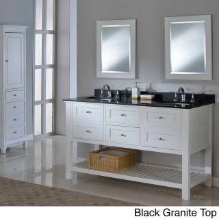 Direct Vanity Sink Pearl White 60 inch Mission Spa Double Vanity Sink Cabinet Black Size Double Vanities