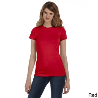 Bella Bella Womens Crew Neck Cotton T shirt Red Size XXL (18)