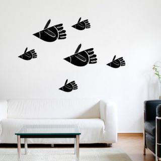 ADZif Spot Bird Fish Wall Decal S3344R Color Black