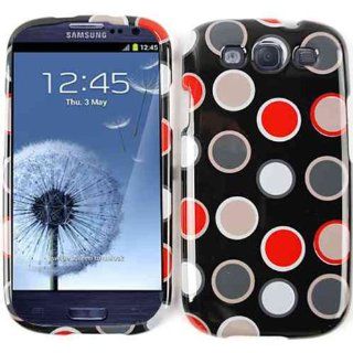 Cell Armor I747 SNAP TP1257 Snap On Case for Samsung Galaxy SIII   Retail Packaging   New Polka Dots on Black Cell Phones & Accessories