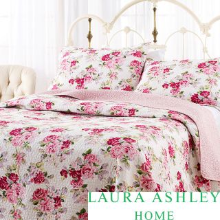 Laura Ashley Lidia 100 percent Cotton 3 piece Reversible Quilt Set