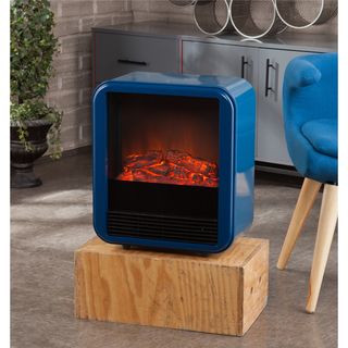 Holly   Martin Fasser Navy Blue Electric Fireplace