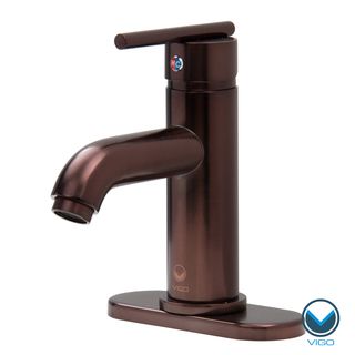 Vigo Setai Oil Rubbed Bronze Bathroom Faucet With Deck Plate