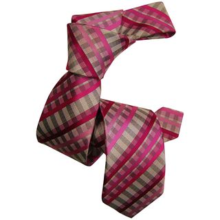 Dmitry Boys Pink And Taupe Italian Silk Patterned Tie