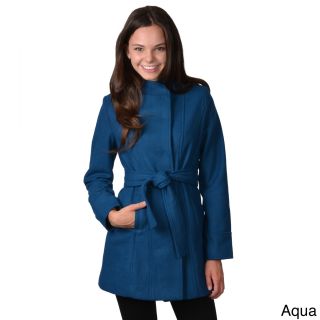 Journee Collection Juniors Belted Wool Blend Belted Coat