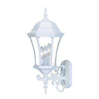 Brynmawr Collection 3 light Outdoor Wall Mount Textured White Light Fixture