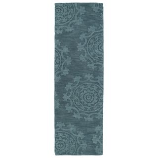 Trends Suzani Turquoise Wool Rug (26 X 8)