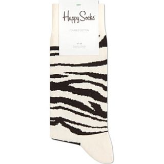 HAPPY SOCKS   Zebra print socks