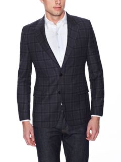Tonal Plaid Sportcoat by Versace Collection
