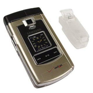 PCMICROSTORE Brand Samsung SCH U740 U740 Snap On Translucent Clear Case Cover with Removable Swivel Belt Clip Electronics