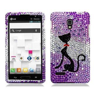 Aimo LGP769PCLDI753 Dazzling Diamond Bling Case for LG Optimus L9   Retail Packaging   Cat Cell Phones & Accessories