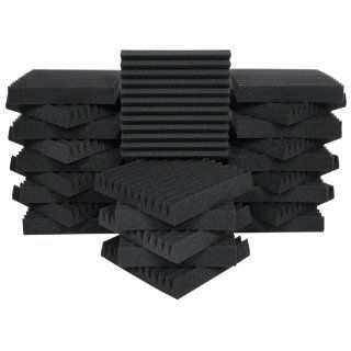 Auralex Studiofoam Wedgies 2 Inches Thick and 1 foot by 1 Foot Acoustic Absorption Foam, Charcoal, 24 count Musical Instruments